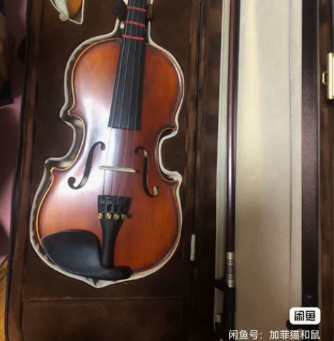 自用初级小提琴1/2，几乎全新，虎纹很漂亮...