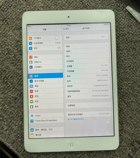 iPad迷你16g 机器主板纯原无拆修无暗...