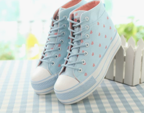 清货降价 全新人本秋季新品韩版潮高帮厚底松...