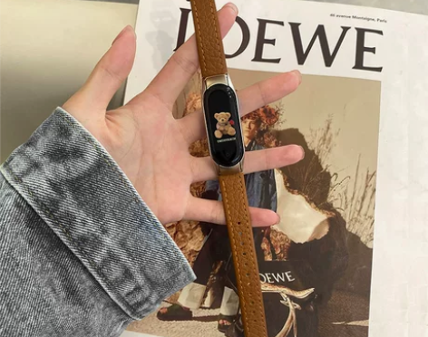 小米手环7/6nfc腕带真皮小米3/4/5...