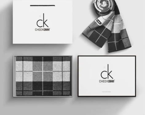 CK高档男士围巾 冬季羊毛加厚保暖情侣礼物...