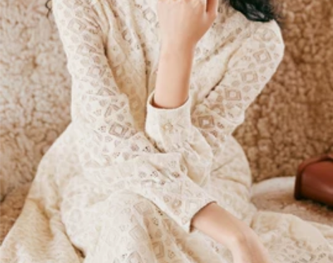 法式复古蕾丝连衣裙女2021秋冬新款内搭裙...