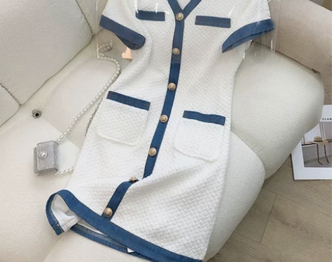 小香风连衣裙女2022夏季新款法式设计感小...