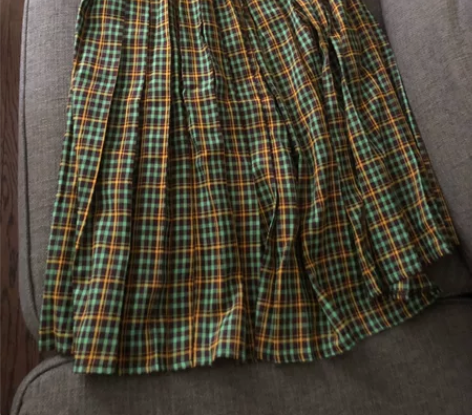 松紧腰翠绿百褶裙 实体购买 全新无吊牌 适...