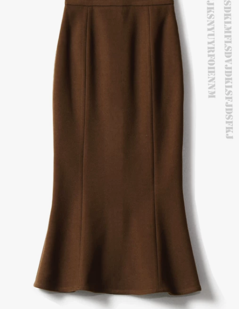 呢子半身裙女秋冬 2022新款高级感气质咖...