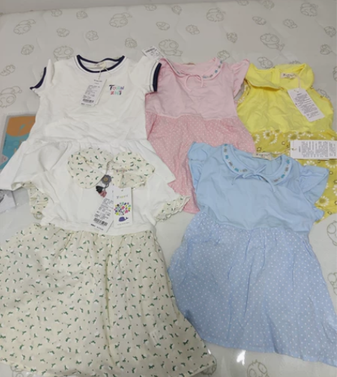 婴儿洋气海军风连衣裙女宝宝纯棉短袖夏季可爱...