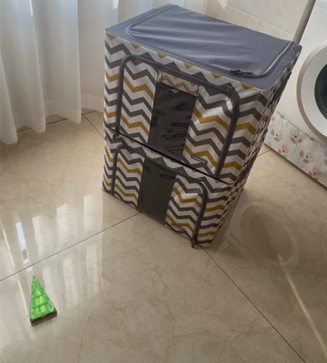 乐扣乐扣收纳箱储物盒衣柜衣服物可折叠布艺毛...