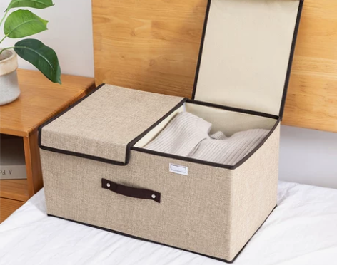 收纳箱 布艺内衣内裤收纳盒折叠衣服衣物整理...