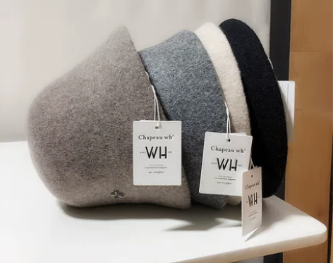 日系纯色羊毛渔夫帽子女秋冬天百搭文艺简盆帽...