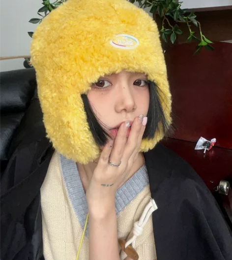 心动护耳雷锋帽女小众配色两戴冬滑雪保暖飞行...