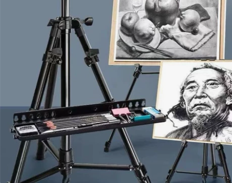 写生画架美术生专用可折叠便携手摇画架集训专...