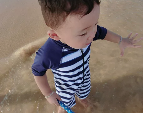 儿童泳衣5连体小童可爱男童温泉速干宝宝泳衣...