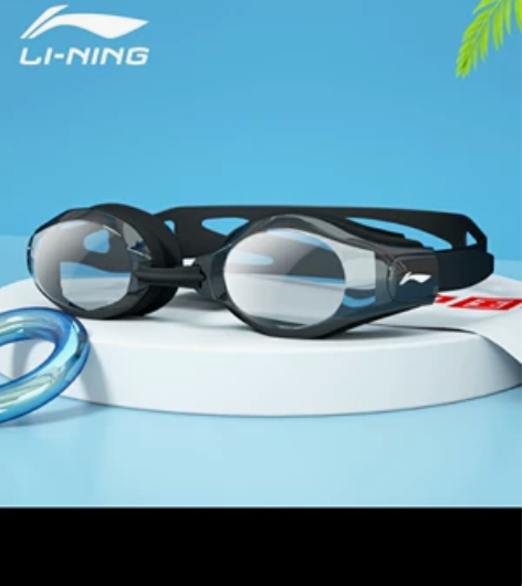 李宁泳镜防水防雾高清近视度数男女专业潜水眼...