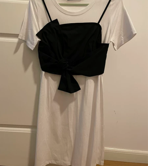 全新Puella两件套夏季新款蝴蝶结连衣裙...