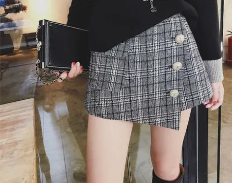 @ZY喜哥 百搭不规则显瘦高腰短裤女201...