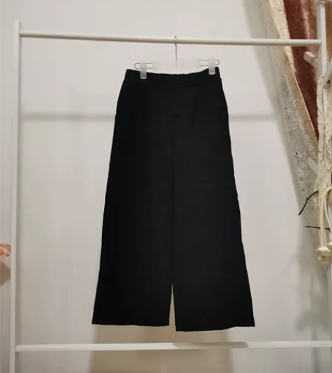 灯芯绒阔腿裤女裤子秋冬季窄版加绒裤直筒休闲...