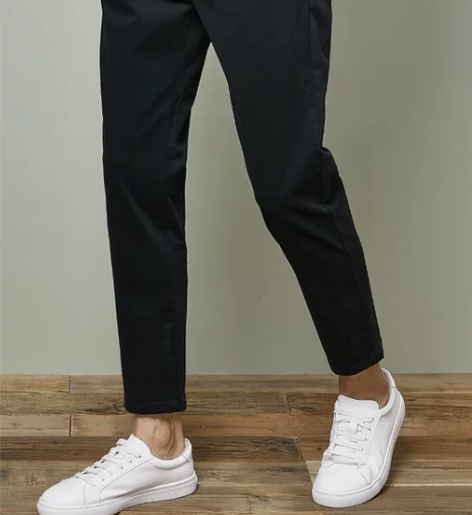 裤子男修身 裤子男裤夏秋春季黑色纯棉男士九...