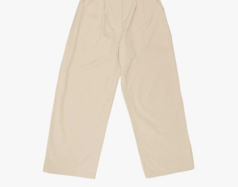 旧朋友-自制日系复古浅卡其工装裤女宽松直筒...