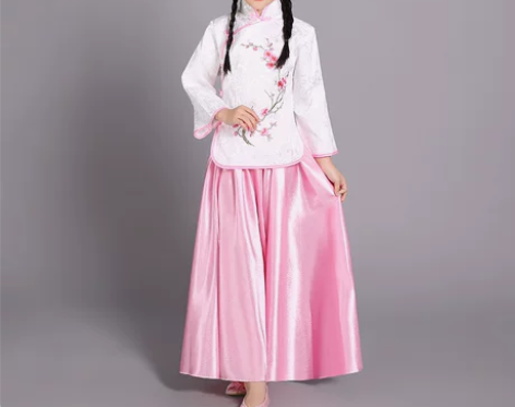 古装民国儿童古筝书童表演服学生毕业照大合唱...