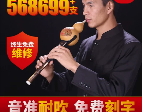 葫芦丝 c调 降b调 A/G/F 初学乐器...