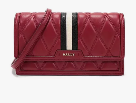 巴利（BALLY） 女士羊皮单肩斜挎包手拿...