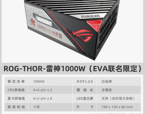 华硕ROG玩家国度雷神1000瓦白金全模组...