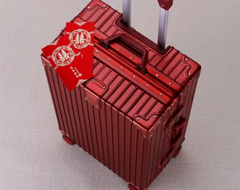 婚庆箱 箱子婚庆皮箱铝框拉杆箱结婚行李箱女...