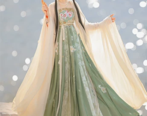 【春有约】茗月萱唐制诃子裙汉服女大袖衫刺绣...