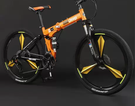 吉普JEEP折叠双减震软尾山地车自行车碟刹...
