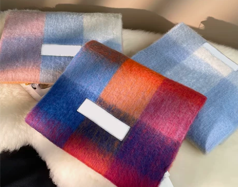 瑞典2022年新款冬季围巾女羊毛羊绒百搭轻...