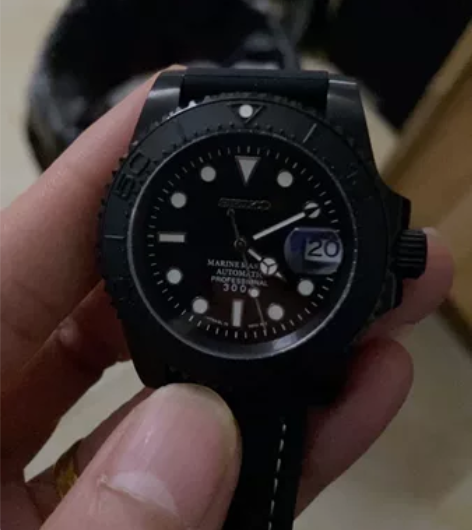 刚买回来没带过几次，精工全自动手表，直径4...