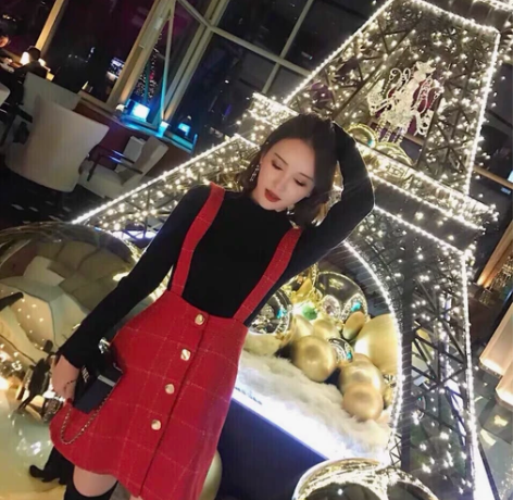赵静lady alice呢子背带裙 原版S...