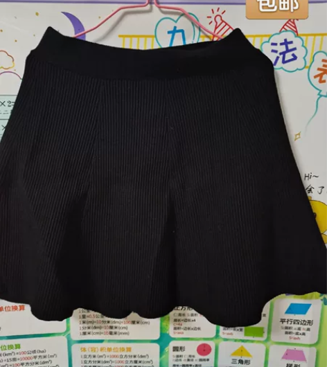 9成新 针织半身裙子短款a字裙加厚矮个子短...