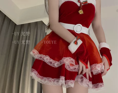 UY尤野 圣诞小甜兔性感新年战袍套装cos...