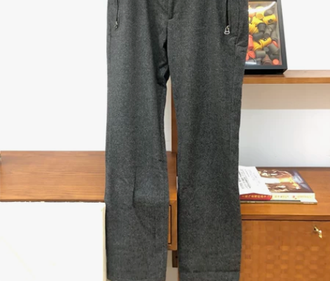 秋冬新款保暖羊毛人字纹休闲九分西裤英伦复古...