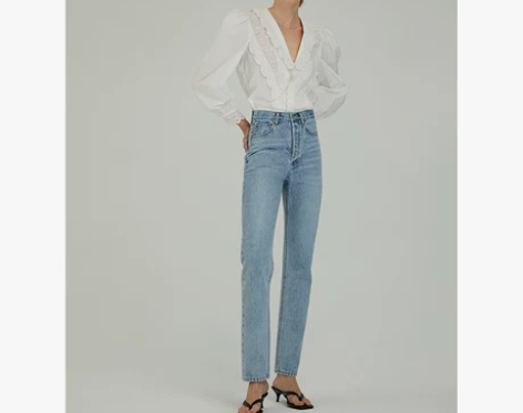 ZNE高级水洗质感的超舒适无弹小直筒牛仔裤...