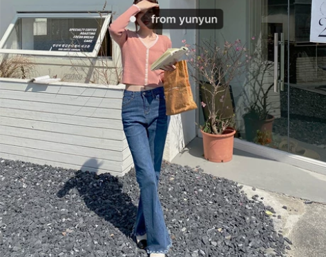 ?微喇牛仔裤只穿过一次，大腿有点紧 感兴趣...