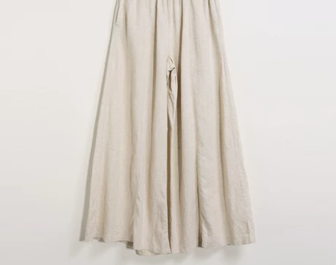 棉麻阔腿裤女夏秋长裤亚麻裤子直筒女裤宽松文...