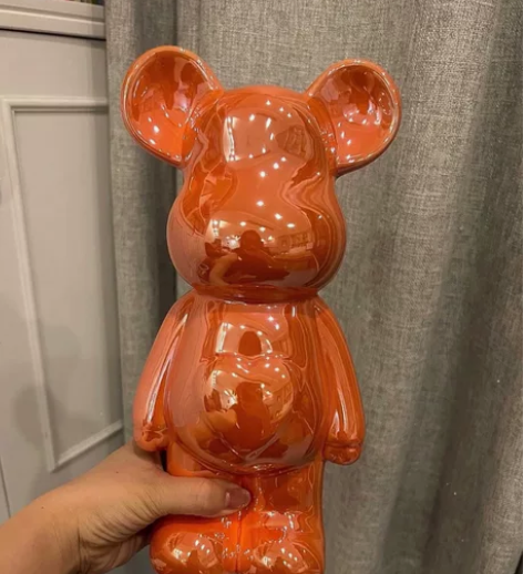 暴力熊摆件高档陶瓷卡通爱心熊公仔客厅电视柜...