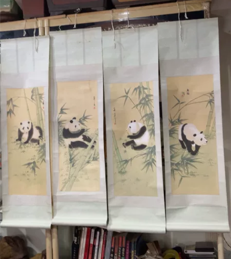 熊猫工艺画 屏条 仅此一件 不退不换不包邮 看好再拍