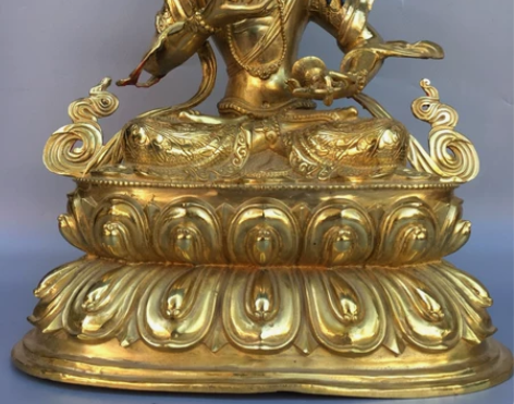 旧藏纯铜鎏金佛像 金刚萨埵 纯铜佛像 老铜...