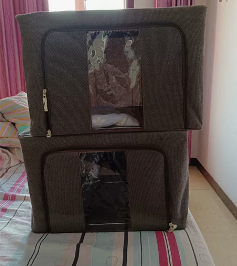 加厚帆布衣物收纳箱。结实耐用50*40*3...