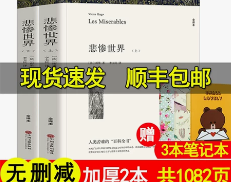 悲惨世界 正版世界共1394页完整中文版书...