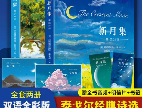 当天发货 飞鸟集+新月集泰戈尔诗集全2册英...