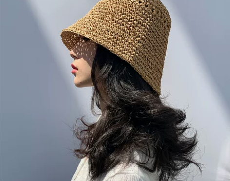 日系禁欲小众帽子女韩版潮夏天编织草帽防晒百...