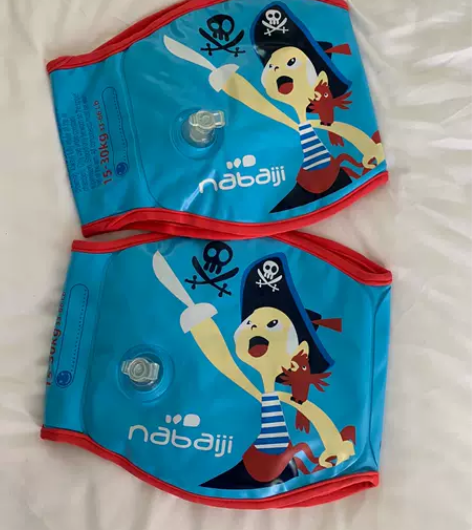 迪卡侬儿童臂圈游泳装备水袖手臂浮力游泳圈3...