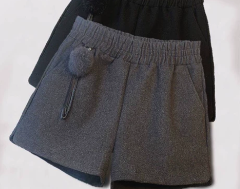 全新清仓2022秋冬新款加厚毛呢短裤女韩版...
