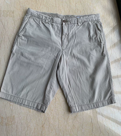 优衣库男夏季工装 短裤 米色 L码 全棉材...