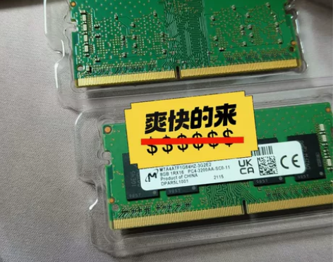 打包两条外星人拆机内存 镁光8g内存条DD...