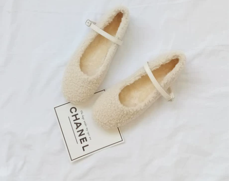 毛毛鞋女秋冬外穿2022年新款韩版温柔仙女...